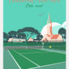 Affiche langrune-sur-mer court de tennis calvados normandie