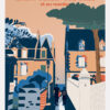 affiche illustrée venelle de Sain-Aubin-sur-Mer