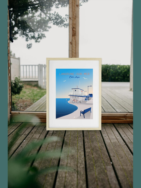Affiche Julie Lebailly Langrunes-sur-Mer côté plage